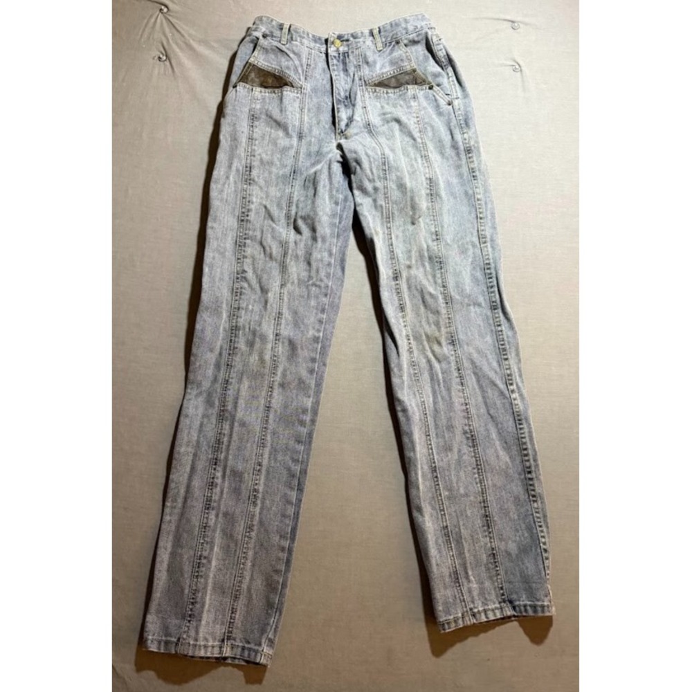 Vintage Gasoline Jeans Mens 32 Blue Denim Pocketed Zip‎ Straight 28X31 Y2K.